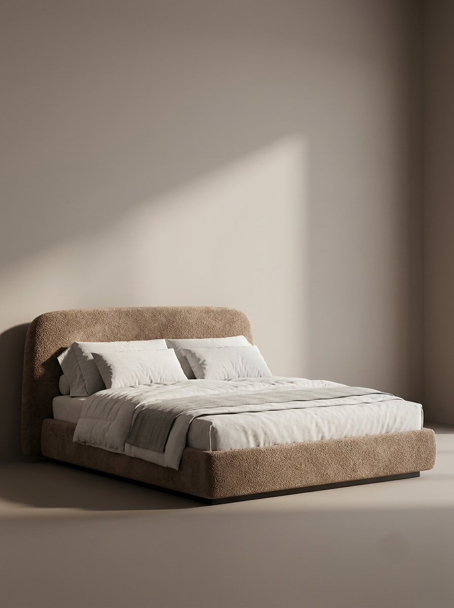The Ife Bouclé Bed